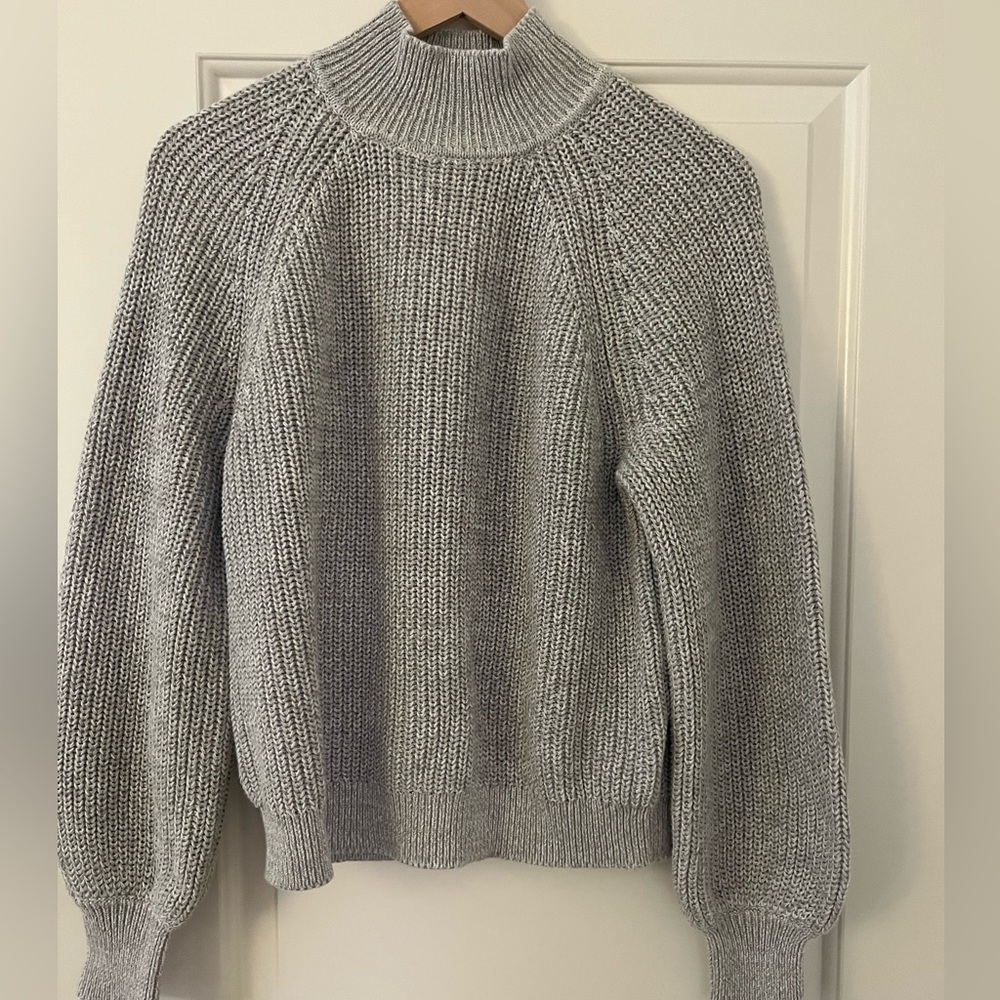 GAP Women's Silver funnel neck Sweater